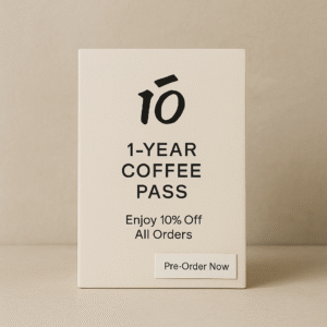 1-Year Coffee Pass - Enjoy 10% Off All Orders